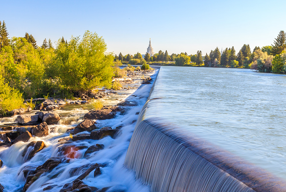 The Snake River and Greenbelt in Idaho Falls